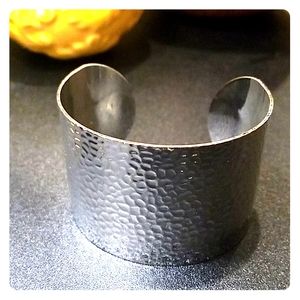 Hammered Metal Cuff Bracelet